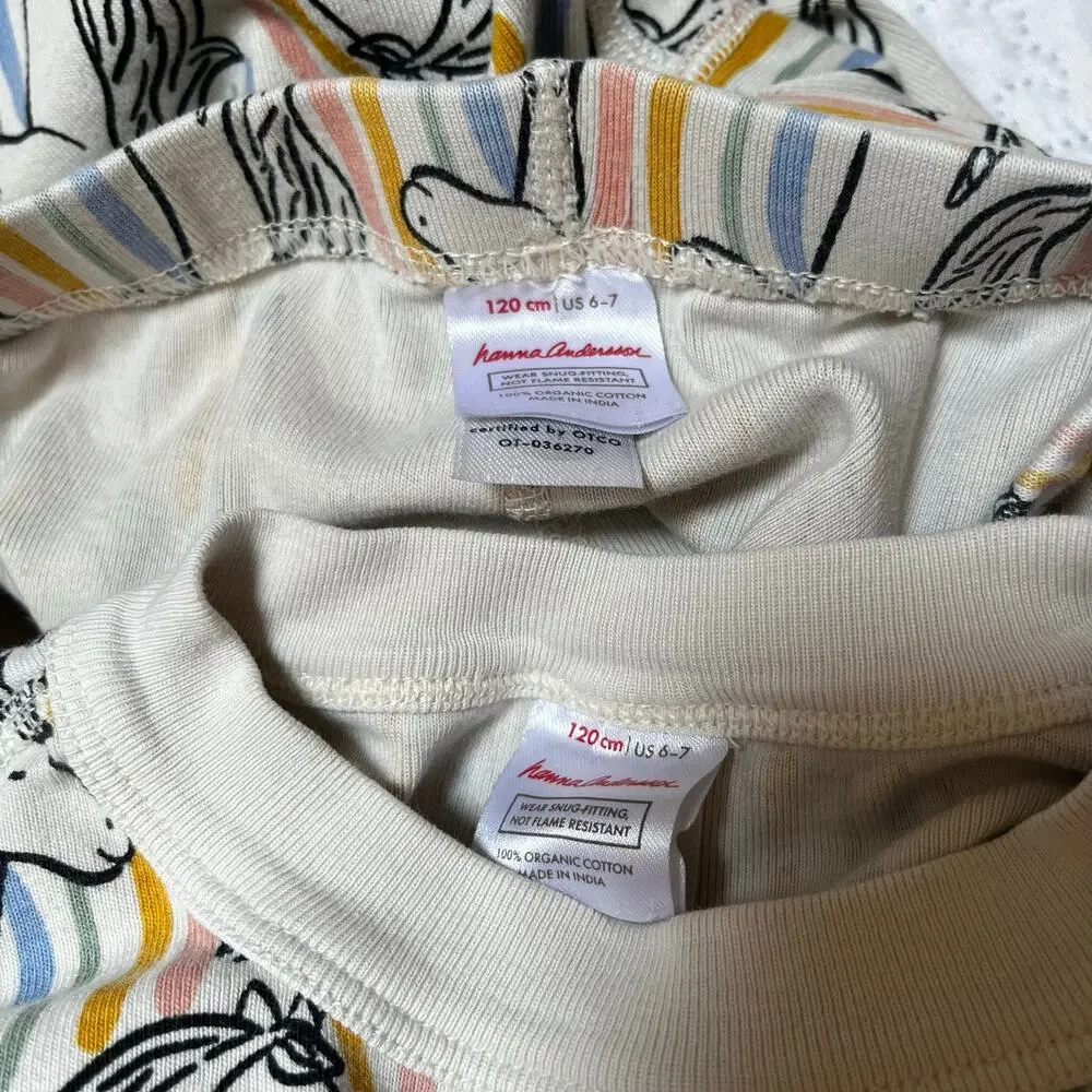 Hanna Andersson Rainbow Unicorn PJ Set Size 6/7